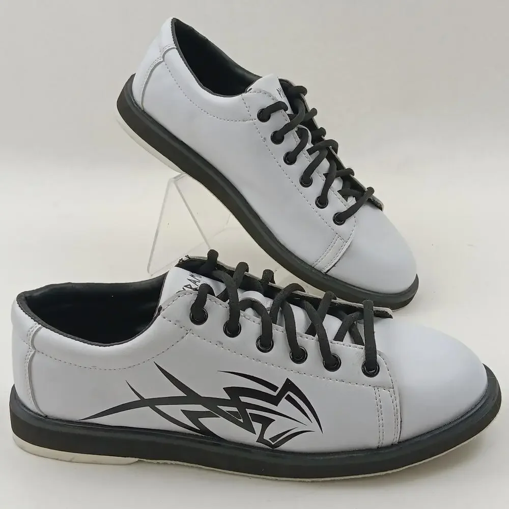 Pyramid Action Tribal Shoes Mens Size 10.5 White Bowling Sneakers Low Top